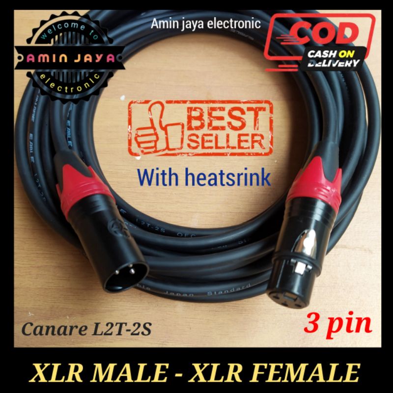 Kabel canare plus jack xlr male to female 1 meter