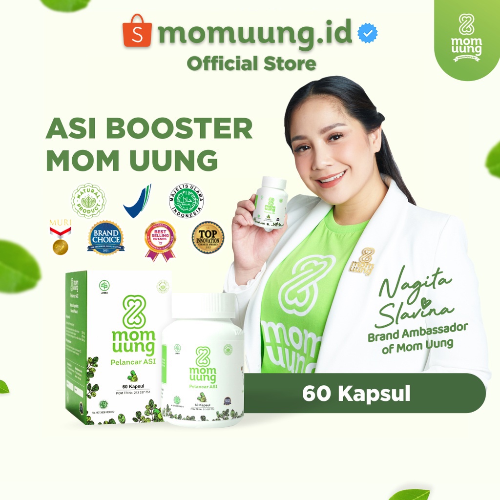 MOM UUNG ASI BOOSTER / MOMUUNG PELANCAR ASI ISI 60 KAPSUL OFFICIAL ORIGINAL