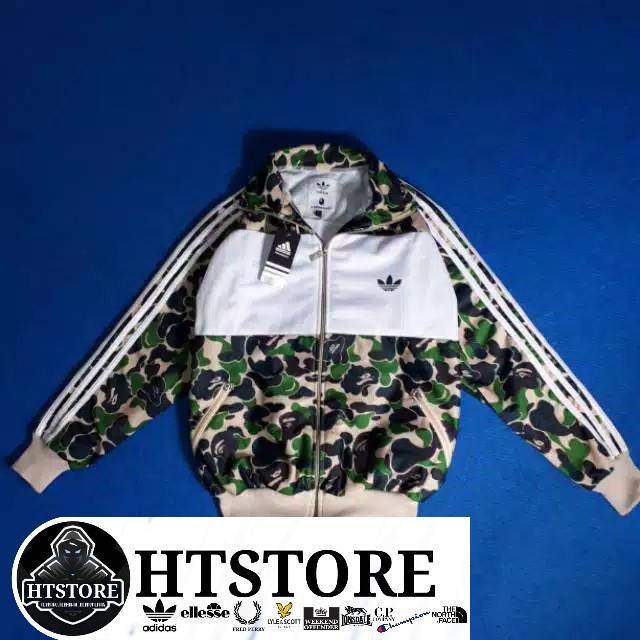 JAKET PRIA JAKET WANITA JAKET PEREMPUAN JAKET BAGUS JAKET MURAH TRACKTOP ADIDAS X BAPE PREMIUM