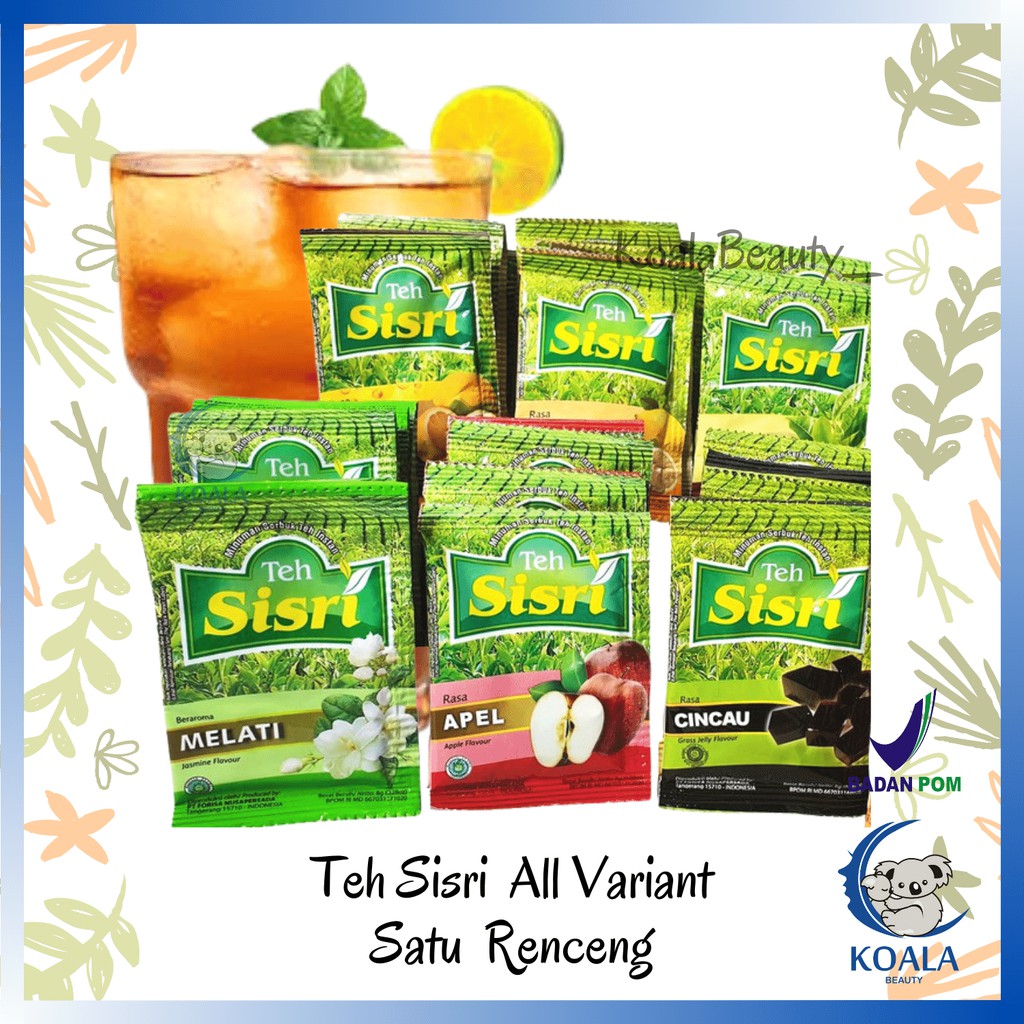 

❤ KOALA ❤ TEH SISRI Satu Renceng - Teh Sisri All Variant - Apel - Gula Batu - Cincau - Lemon - Minuman Serbuk Rasa Buah - Minuman Instan - Teh - BISA COD