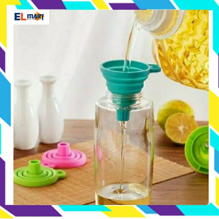 Elmart Corong Air Minyak Lipat Silicone Silikon Bulat Serbaguna