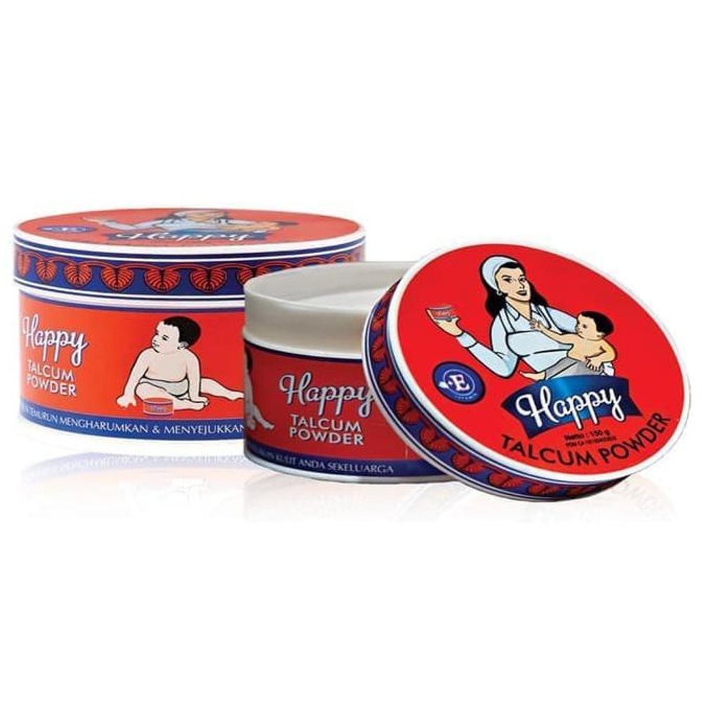 Bedak Happy Talcum Powder 150GR/popokcibarusah