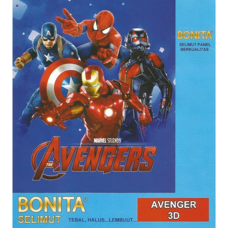 SELIMUT BONITA AVENGERS BLANKET IRON MAN SPIDERMAN CAPT AMERICA ULTRON