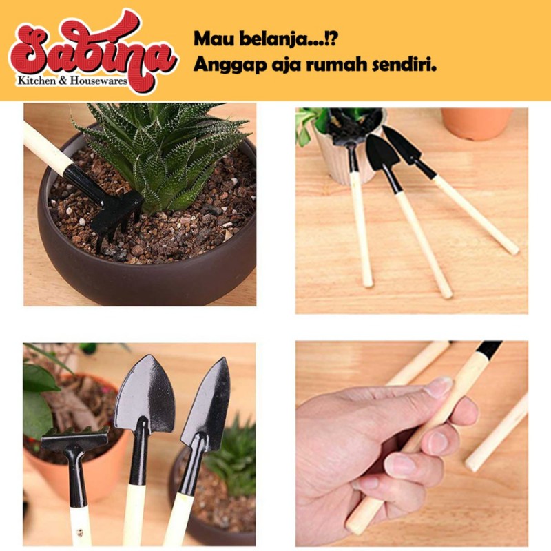 Sekop Garpu Taman Tanaman Hias Mini 3Pcs Gardening Tools