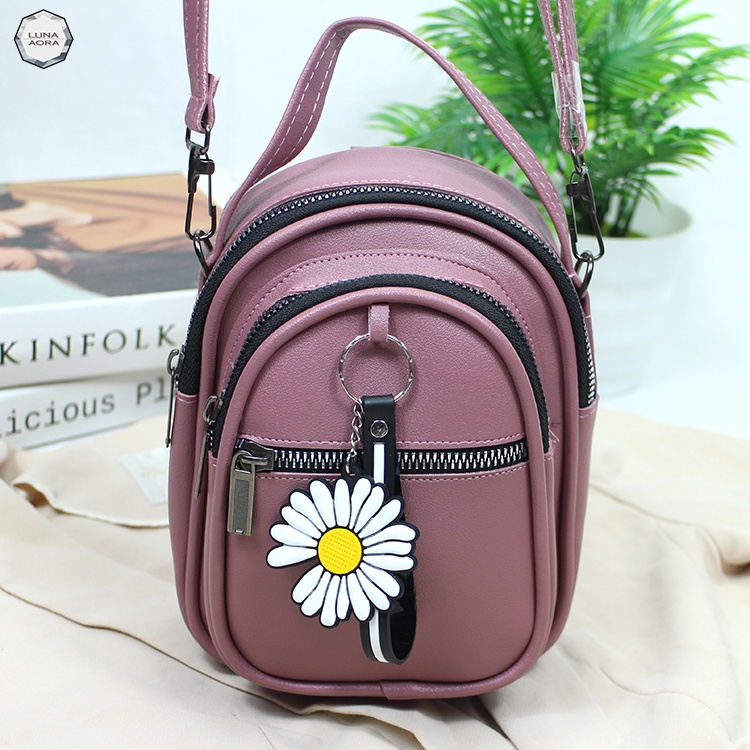 Luna Aura Tas Ransel Minixo Wanita 3in1 Simple Tiga Ruang Slingbag Wanita Terbaru 2023 Tas Selempang Wanita Kekinian Tas ootd