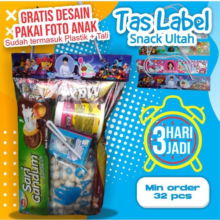 

Label Snack Ultah Anak, Label Tas Ultah Anak, Souvenir Label Ulang Tahun Anak, Tas Plstik Ultah Anak, Tas Ultah Anak