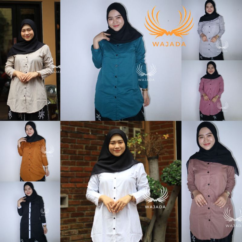 TUNIK WANITA TERBARU TUNIK POLOS 2022 TUNIK AMANDA TERLARIS TUNIK MERK WAJADA