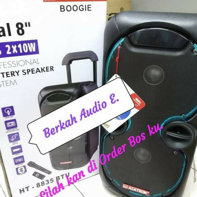 Speaker portable Wireless 8"double speaker Asatron