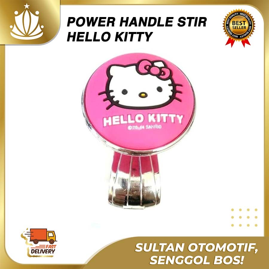 Power Handle Hello Kitty HK Cover Putaran Stir Steer Mobil