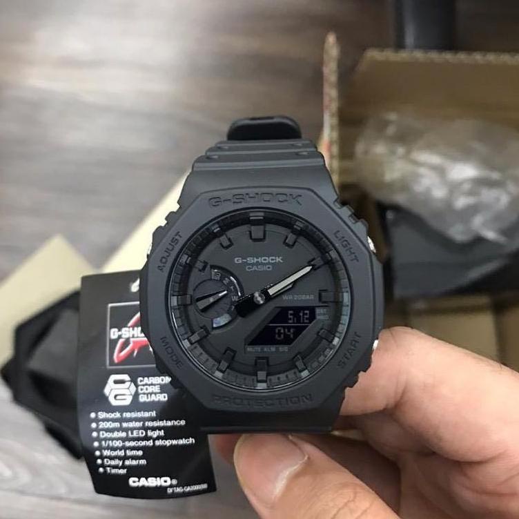 [BJM. 36] JAM TANGAN SPORT G-SHOCKk GA 2100 Ga-900 GA2100 GS super PREMIUM 2 JARUM FULL BLACK HITAM