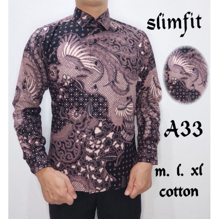 kemeja slimfit lengan panjang kemeja pria modern