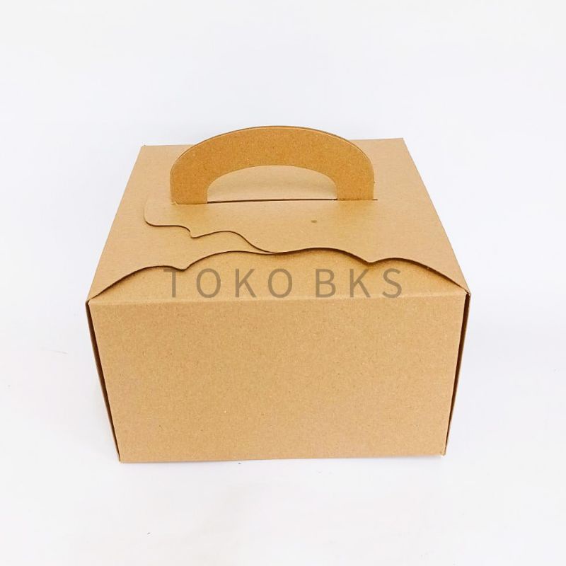 BOX CAKE GABLE KRAFT 20X20X12.5CM