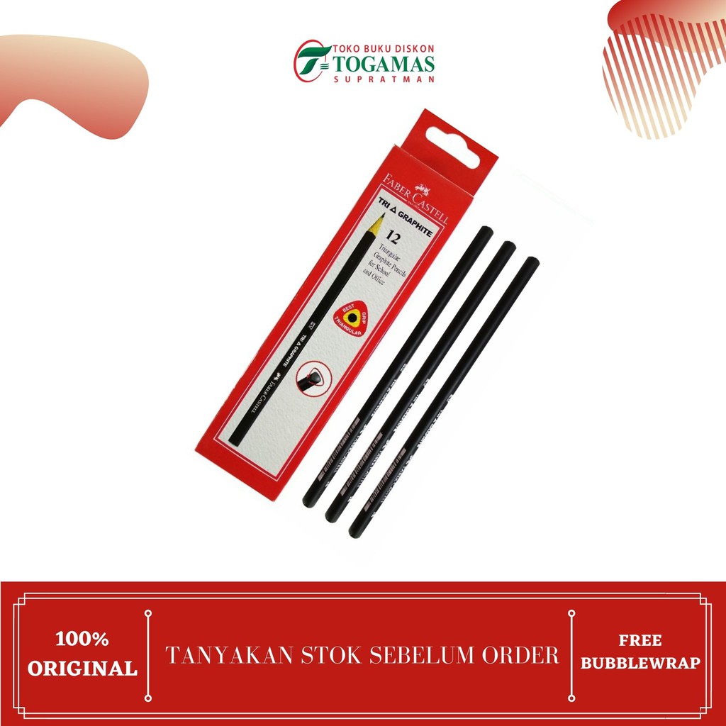 

PENSIL 2B TRI GRAPHITE 111832 FABER CASTEL (SATUAN)