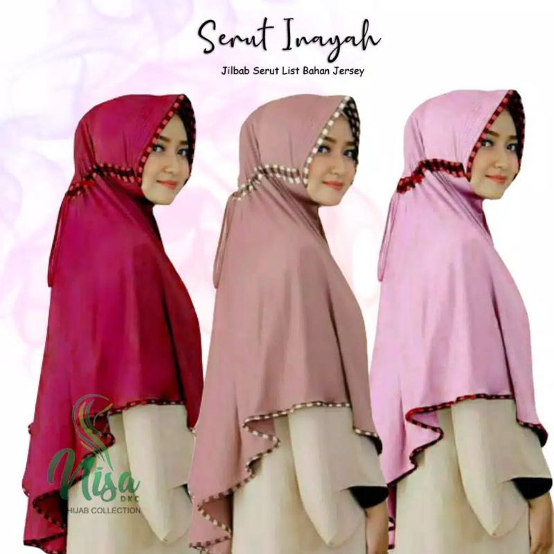 jilbab serut irene jersey/ kerudung instan wanita serut jokowi jumbo/ hijab serut kotak
