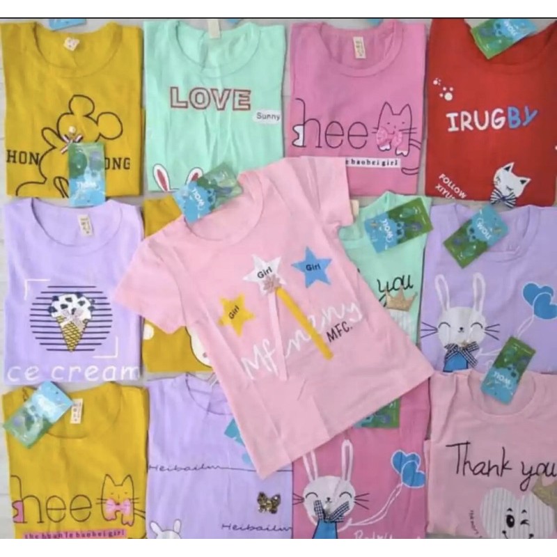 NazwaAllShop/detail produk kaos anak perempuan/kaos balita perempuan/kaos bayi perempuan 1-5 tahun