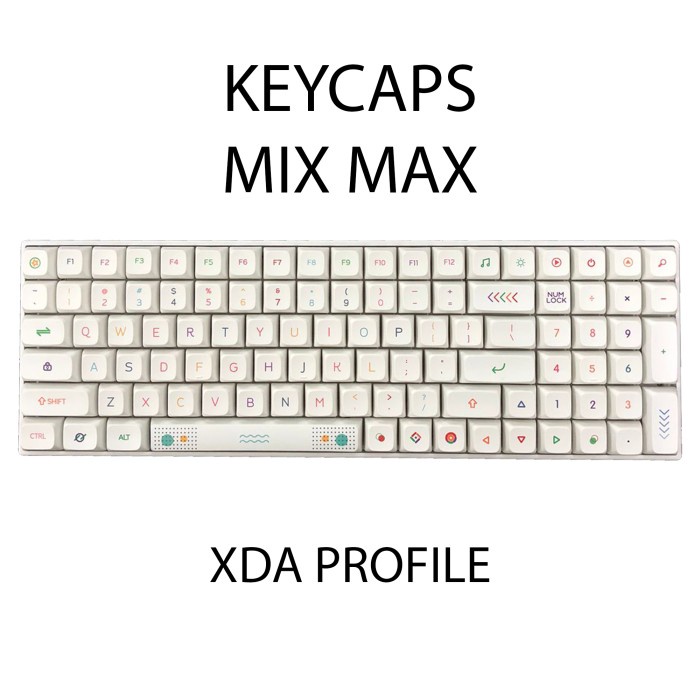 KEYCAPS MIX MAX XDA PROFILE SUBLIM MECHANICAL KEYBOARD CRAYON PURE