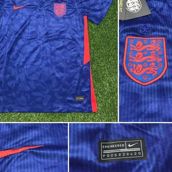 ❉ Jersey Inggris Away Blue 2020/2021 BIRU 20/21 Grade Ori Official SMLXL bigsize big size 2XL XXL ✺