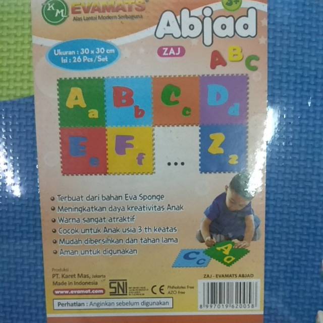 Evamats 30 abjad isi 26pcs / matras puzzel /puzzel mat