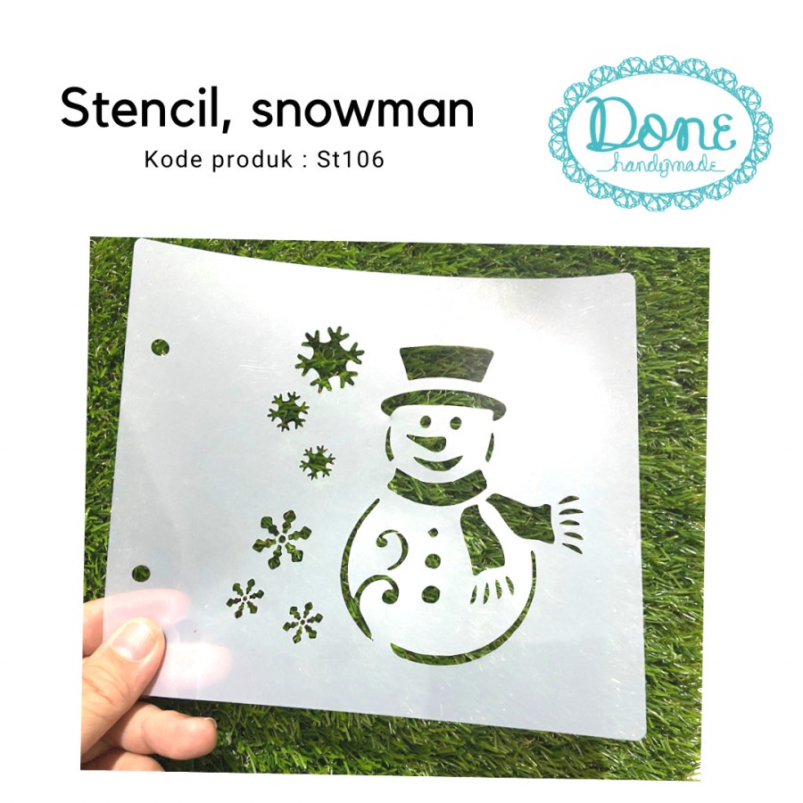 Snowman stencil snowman alas lukis fondant cookies scrapbooking ST 106