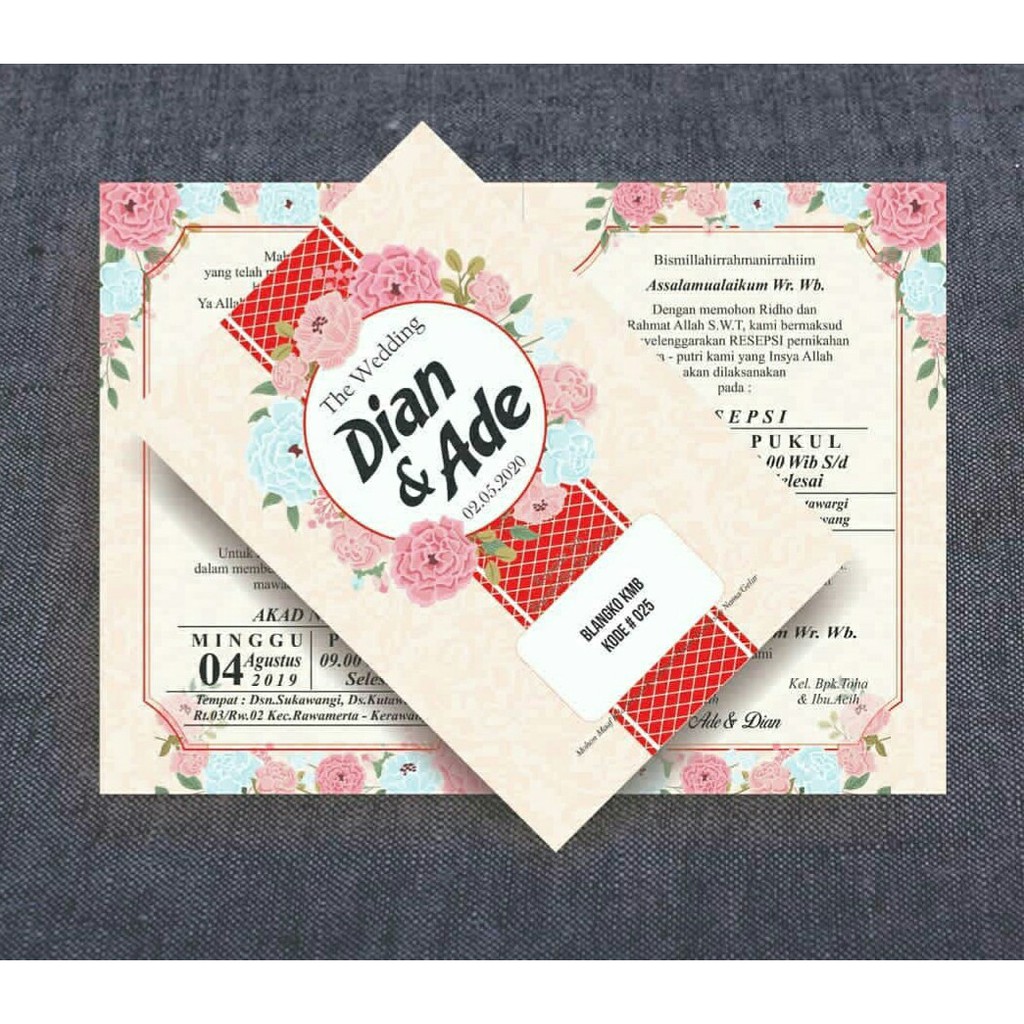 BLANGKO UNDANGAN KMB 25 (FREE FILE SETTING COREL SETELAH ORDER KATALOG)