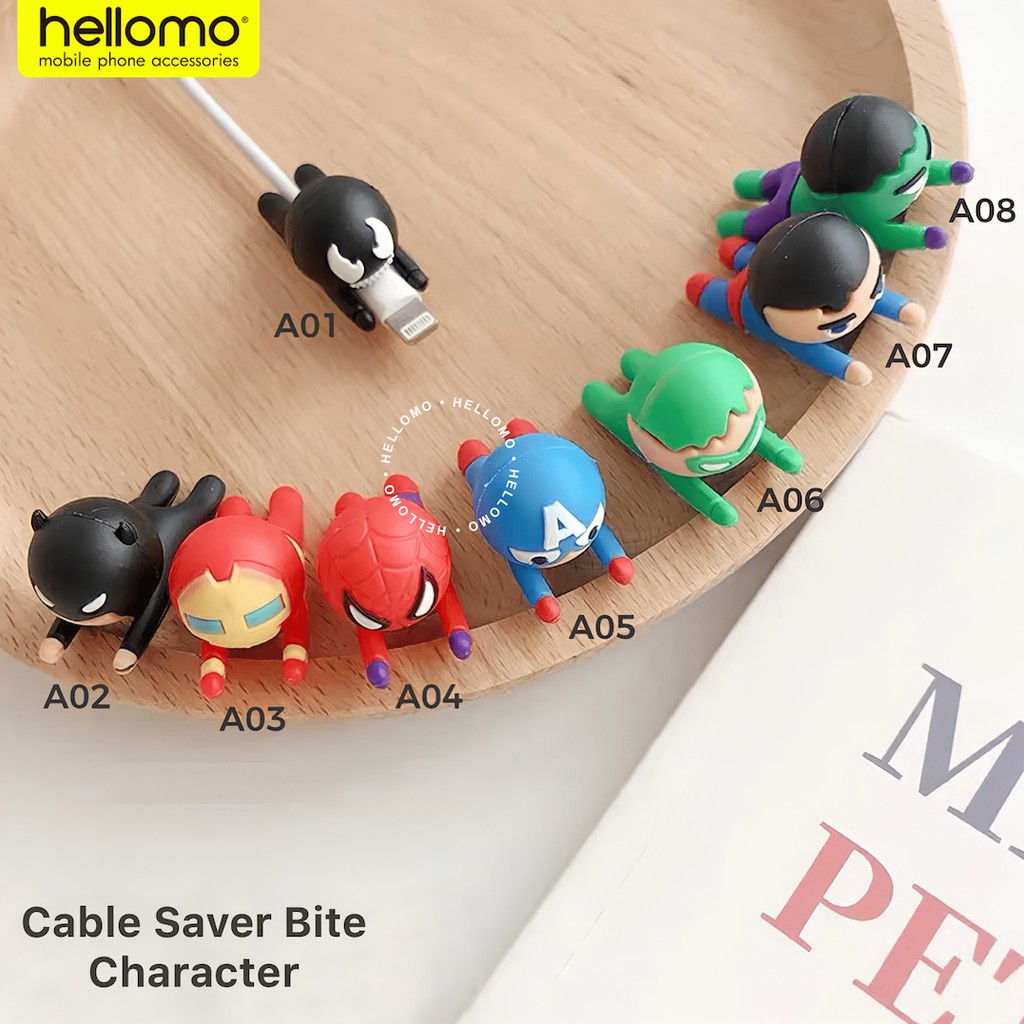 Cable Saver Bite Avengers Pelindung Ujung Kabel Avenger Cable Protector Hp iPhone