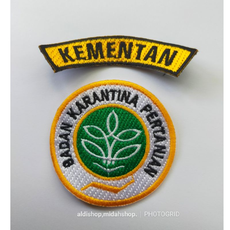 LOGO BADAN KARANTINA PERTANIAN SET BORDIR