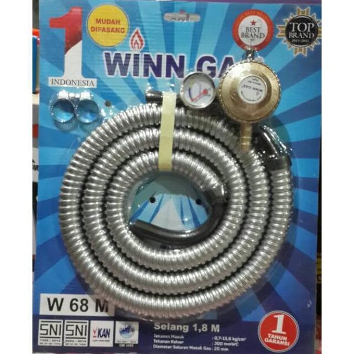 Selang Regulator Paket Winn Gas Panjang 1,8 Meter Aman &amp; Standar SNI