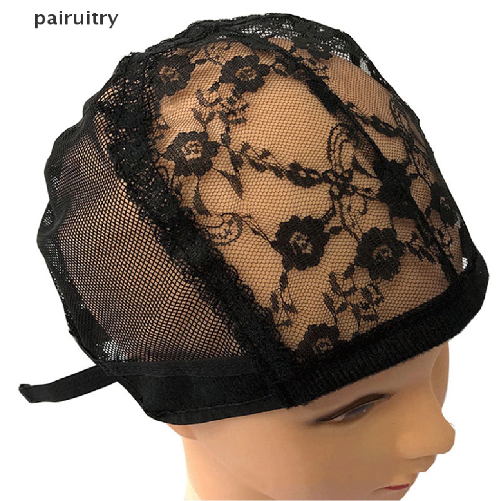 Prt Topi Jaring Mesh Lace Adjustable Untuk Membuat Wig Rambut Palsu PRT