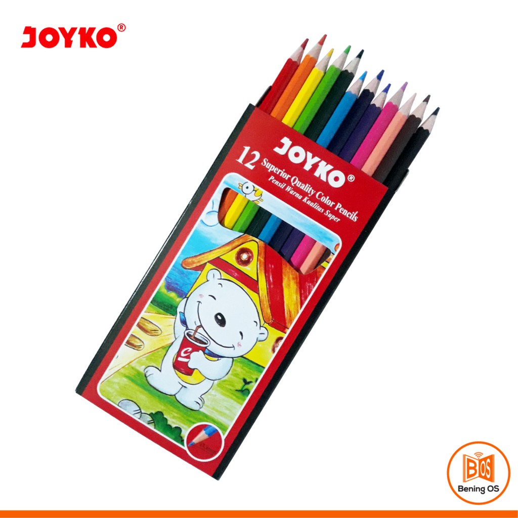 

Pensil 12 Warna Panjang - Joyko Merah