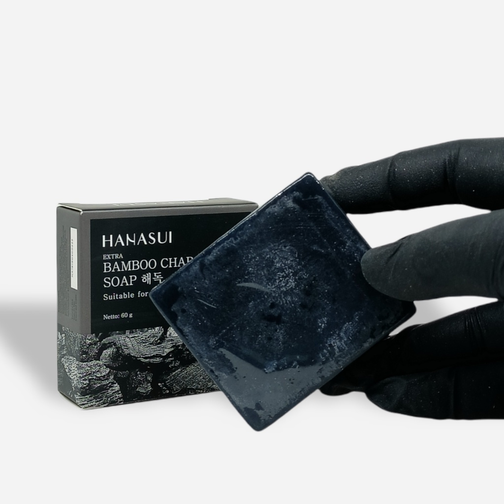 HANASUI BAMBOO CHARCOAL SOAP 60GR ORIGINAL BPOM - SABUN ARANG HANASUI