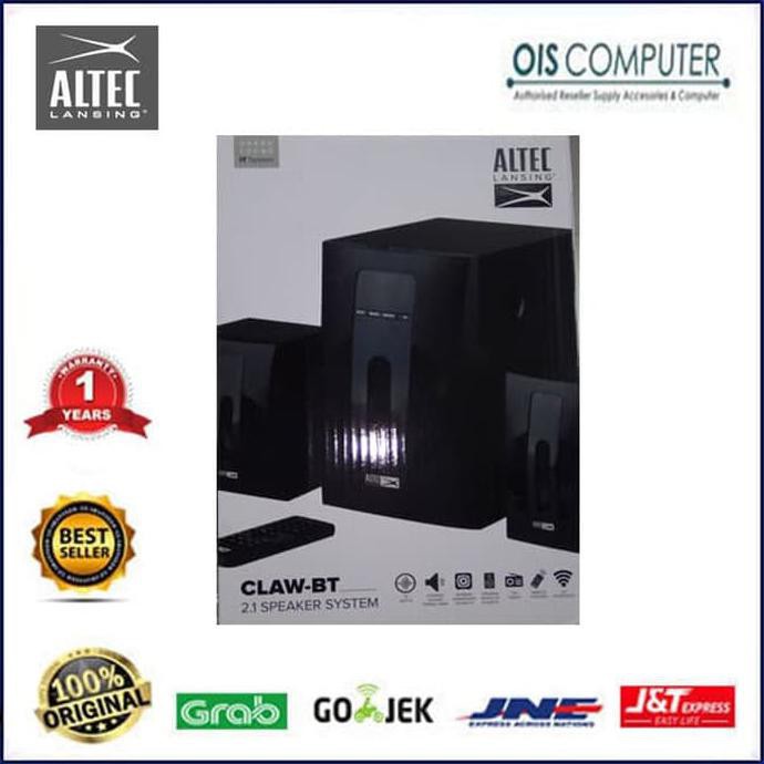 Super Sale Altec Lansing CLAW-BT 2.1 Bluetooth Speaker System Claw BT MR33158 - Black Ready Stock