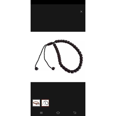 gelang kaokah butir 33/5mm mardjan coklat/hitam