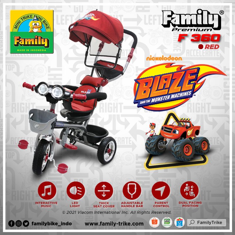Sepeda Anak Roda Tiga Family F360H