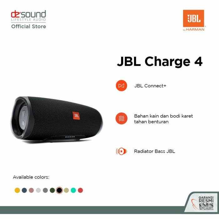 Speaker Jbl - Jbl Charge 4 Portable Bluetooth Speaker