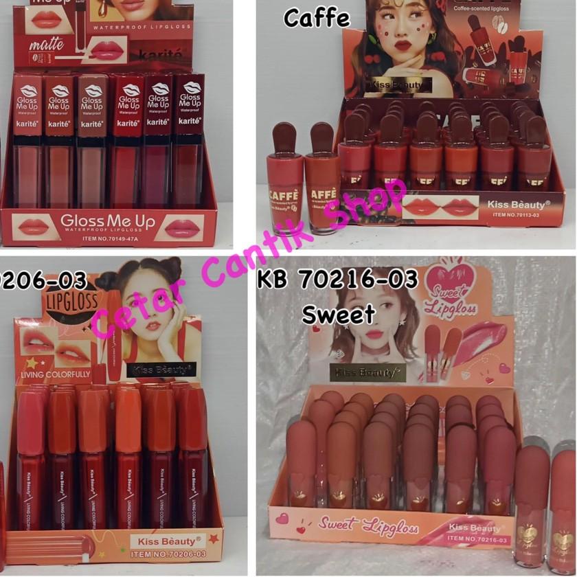 ✩ [LUSINAN] Lipgloss Kiss Beauty Botol Unik Coffee / Sweet Lipgloss ➸