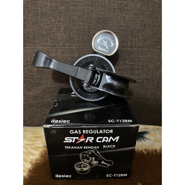 Regulator Gas Starcam Meter Otomatis SC-T12RM / Gas Regulator star cam tekanan rendah black edition