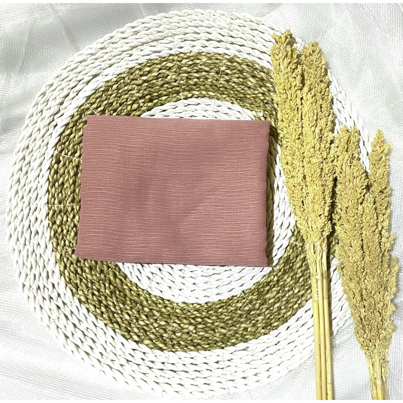 Jilbab segi empat Cornskin Premium Jahit Tepi/ Jilbab Serat Jagung / CORNSKIN-Dusty pink