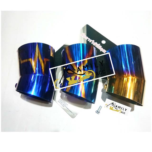 Corong Knalpot Two Tone - Blue X - DJ Matic Universal Asli Bakaran Thailook