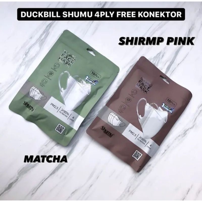 masker duckbill shumu 4ply free konektor