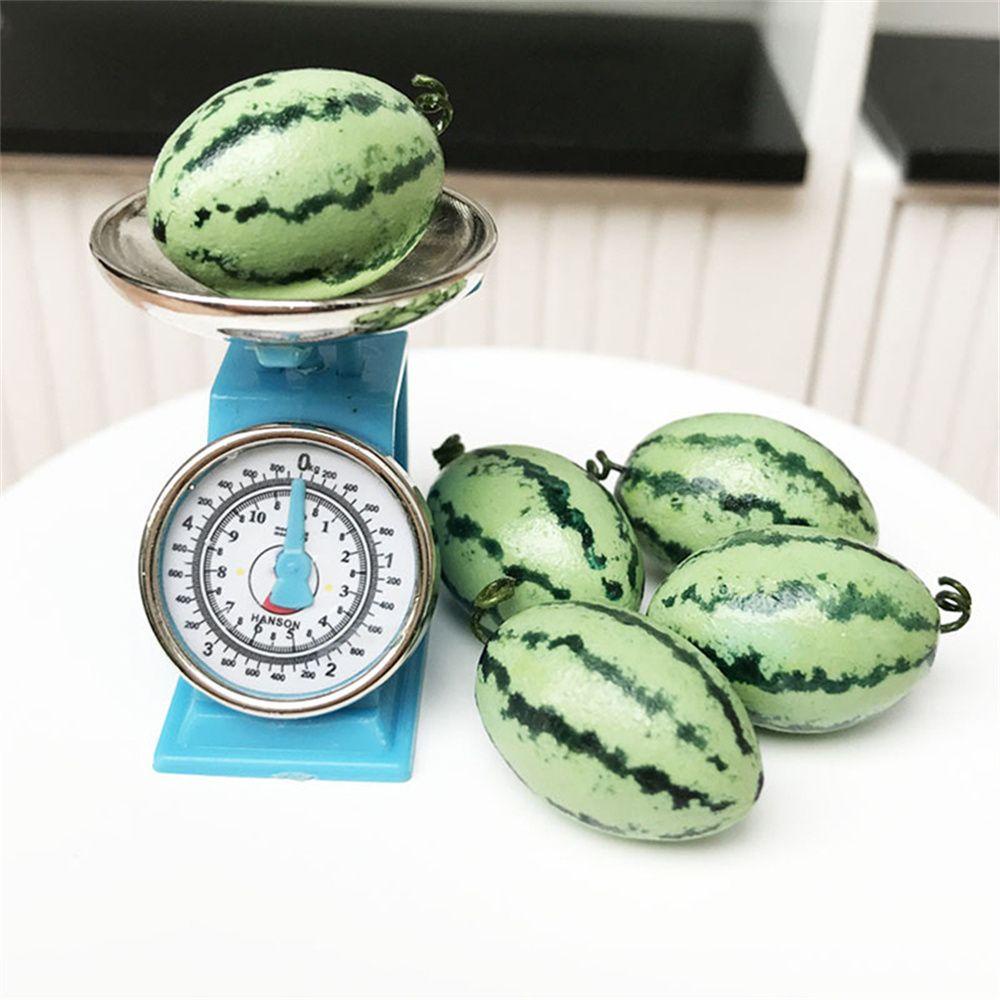 Lanfy Simulasi Semangka DIY Craft Mini Decor Pretend Play Klasik Mainan Rumah Mainan Aksesoris Rumah Boneka Model Buah