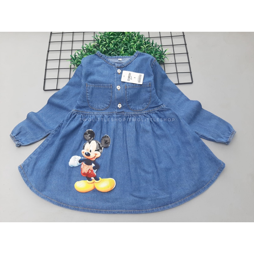 Kemeja dan dress denim anak