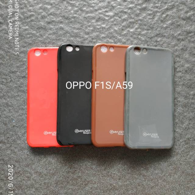 oppo a59 / f1s silikon soft case karet hitam murah meriah