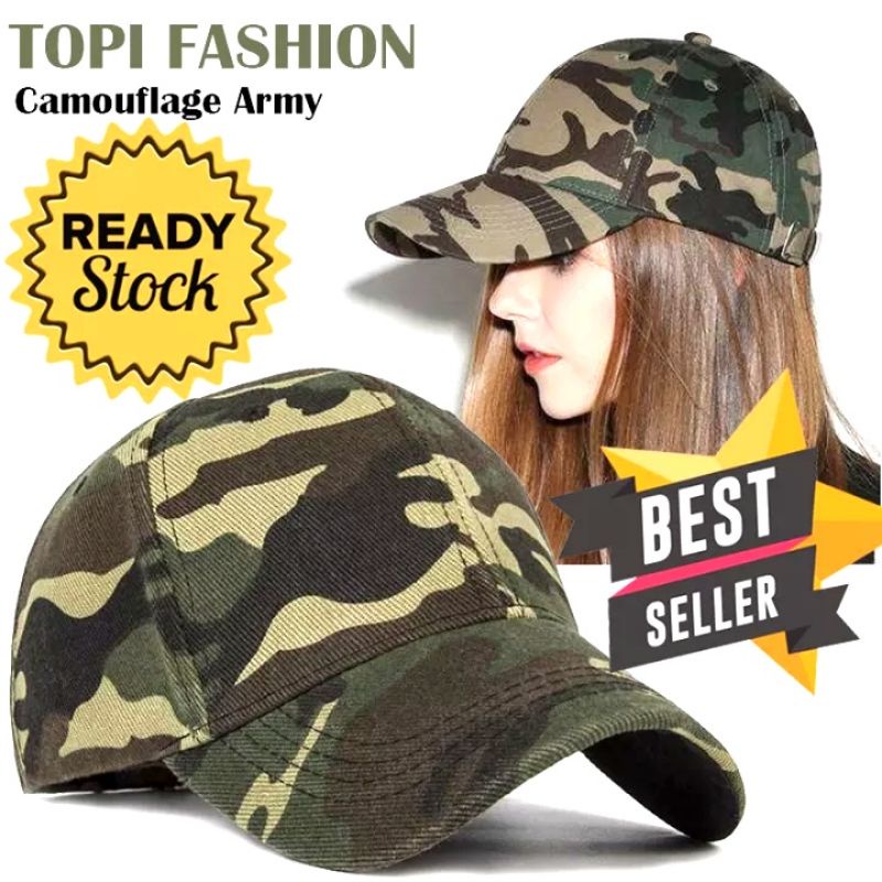 Topi Baseball Pria Dewasa Snapback Army Loreng Distro Laki Laki Golf Caps Casual Gaul Import Luar Ne