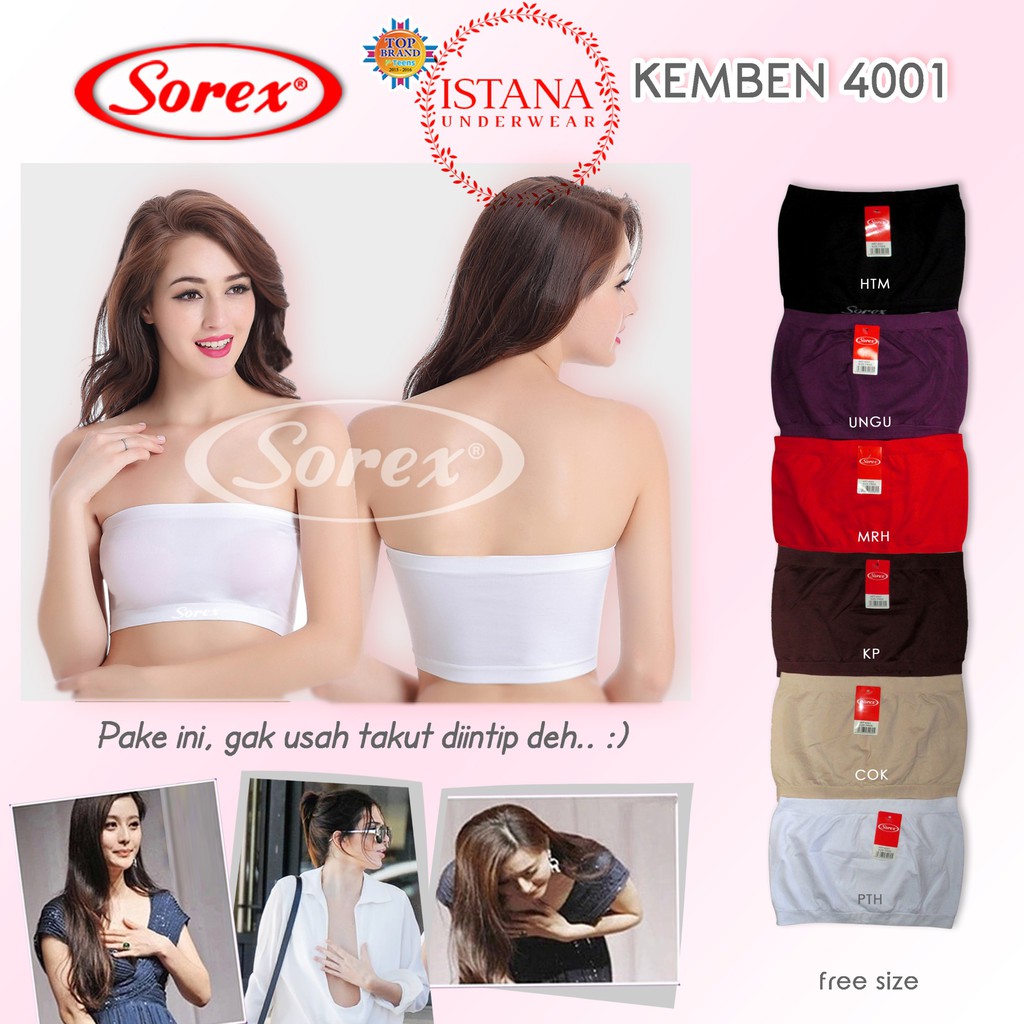 BRAlette bra kemben rajut sorex tanpa busa tube top model pendek