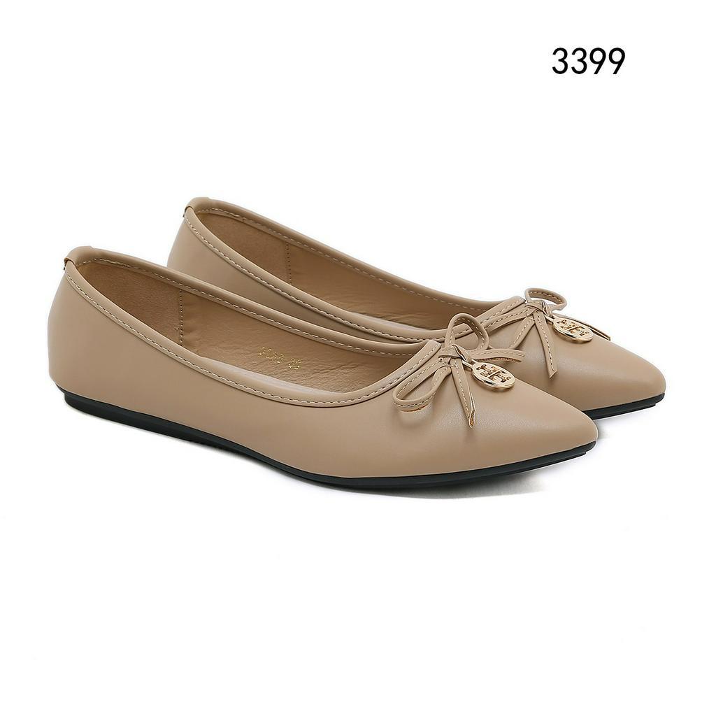 T 3399 Leather Ballerina Flats Shoe