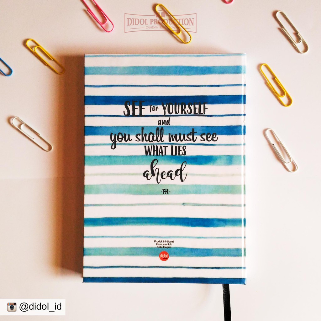 

NOtebook A5 Gradation Blue Strip (Notebook Custom)