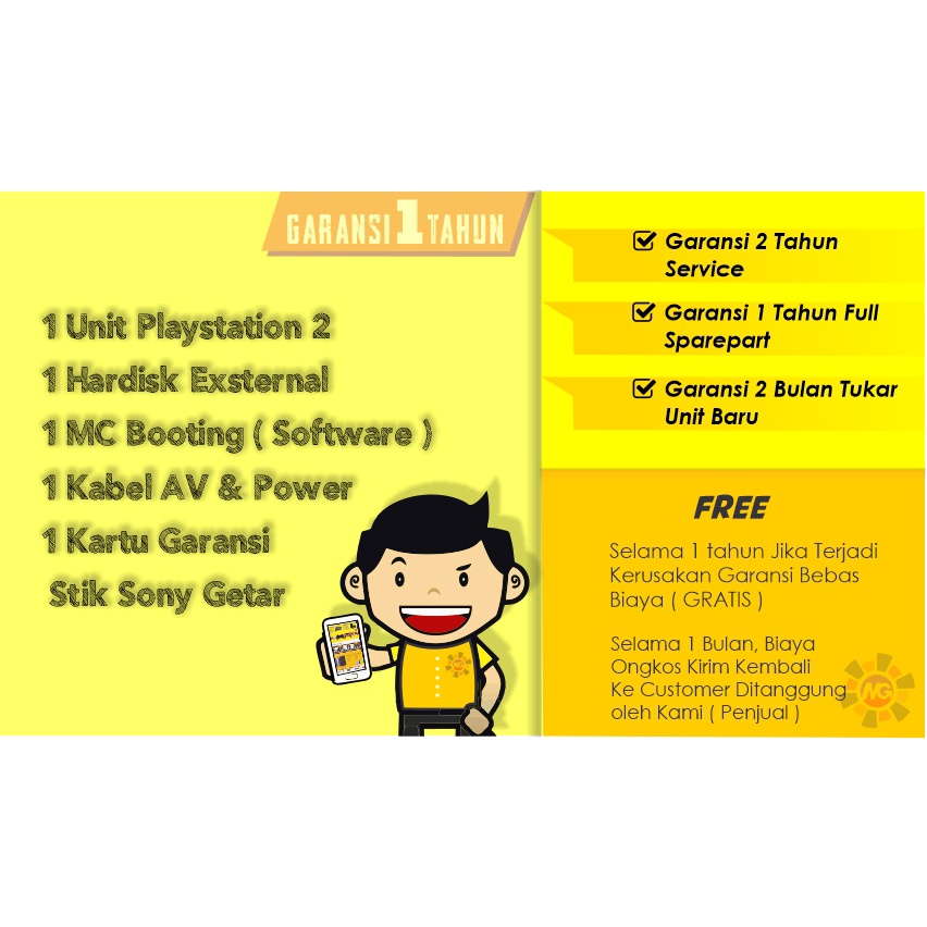 PS2 75Game Paket Lengkap - Sony Playstation Fat HDD60GB +Free 2Stik +75 Game