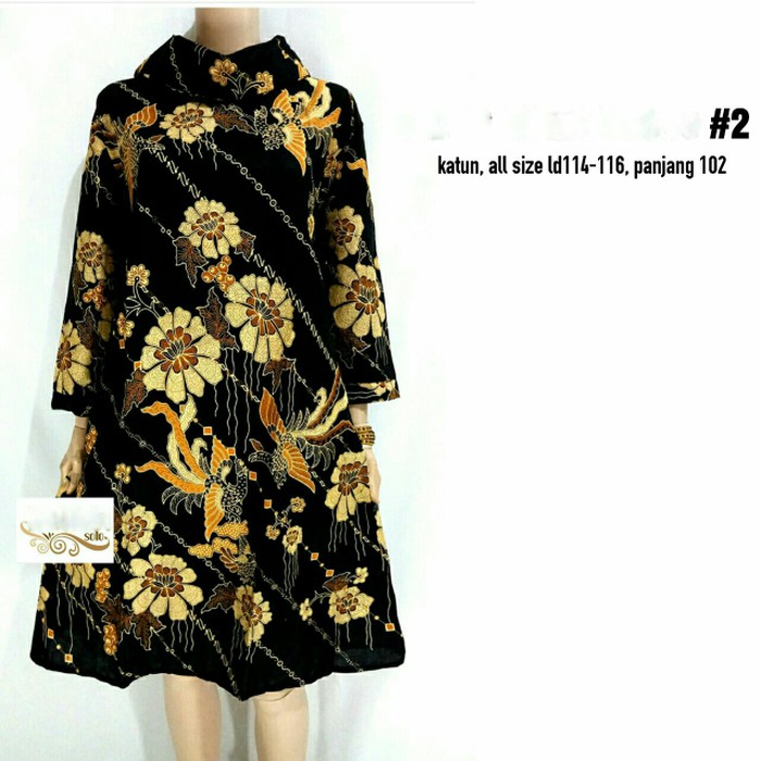 Unik TUNIK JUMBO BATIK MODERN   DRESS   BIG SIZE   XXXL   BAJU BATIK SOLO Diskon
