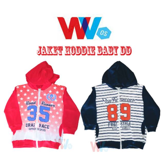 Jaket Hoddie bayi DD baby size 12 &amp; 14