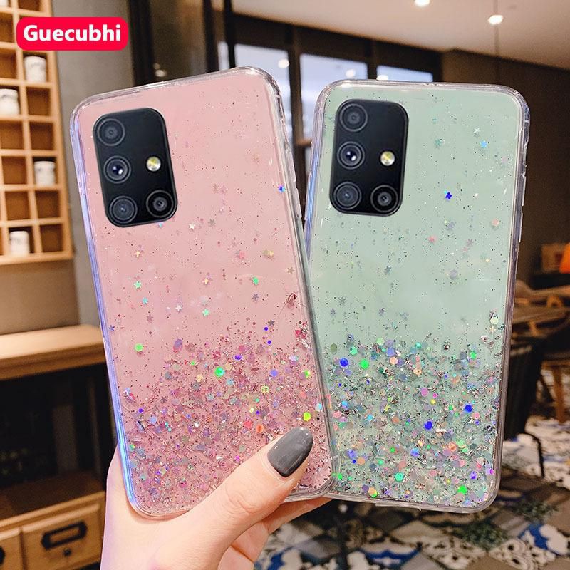 Samsung Galaxy M51 Casing Soft Case TPU Bahan Premium Glitter Glossy